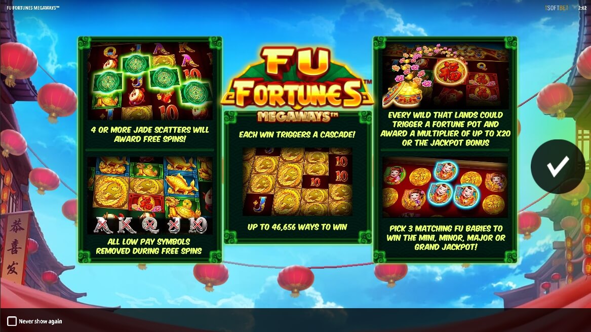 Fu Fortunes Megaways عملية اللعبة