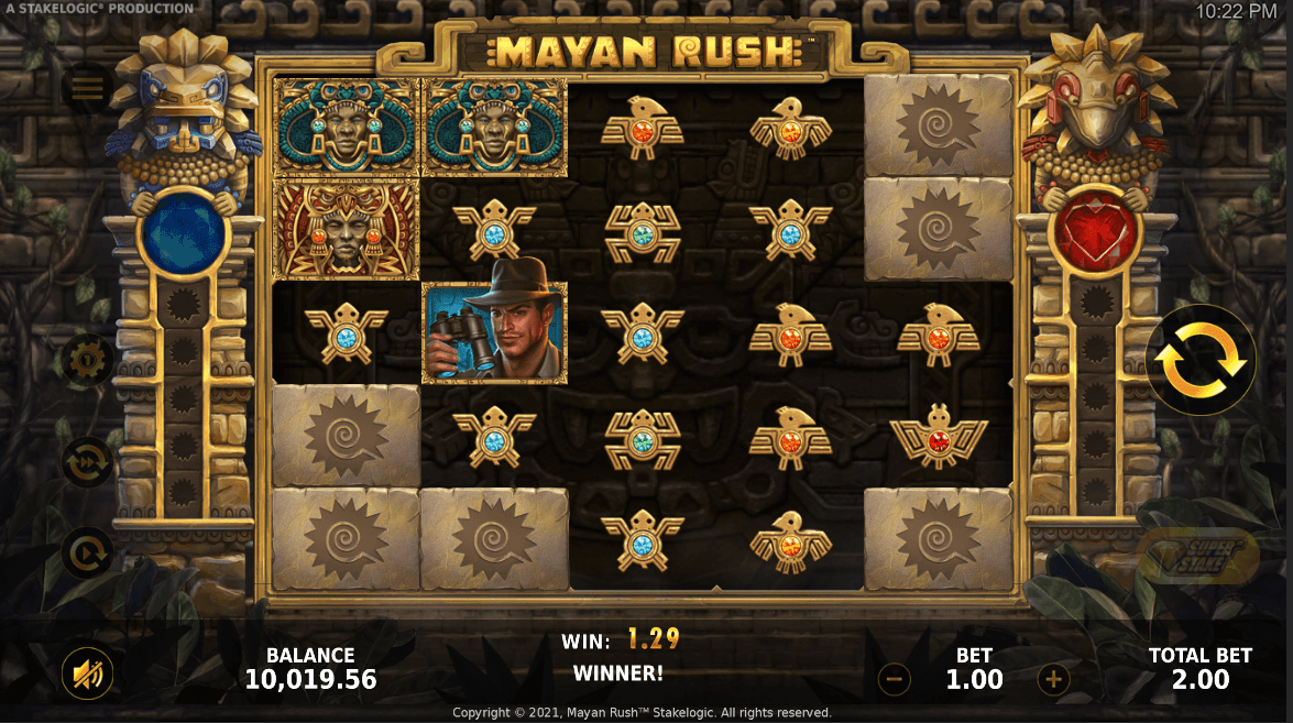 Mayan Rush عملية اللعبة