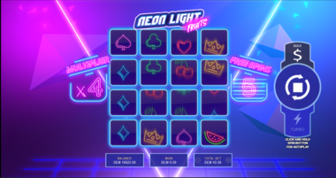 Neon Light Fruits عملية اللعبة