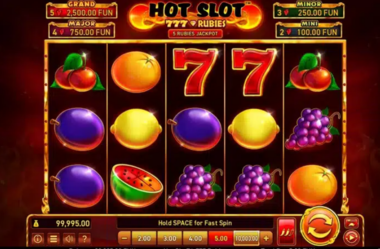 Hot Slot: 777 Rubies عملية اللعبة